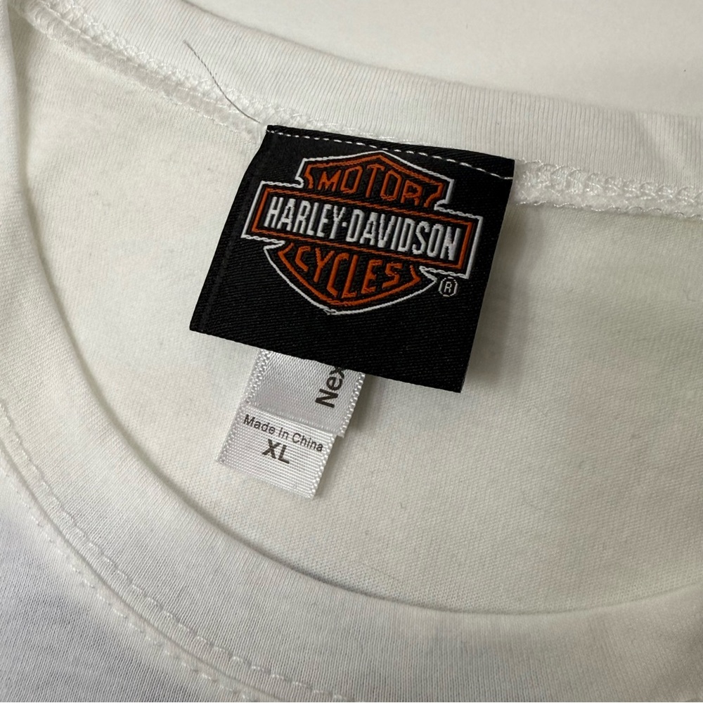 Harley Davidson Women's‎ Short Sleeve White Tee 110th Anniversary XL - Picture 5 of 6